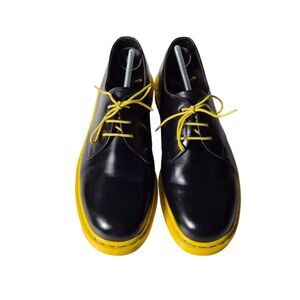 Dr. Martens AirWair The Original Shoes Black Yellow Men's Size 10 Women's 11